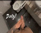 Dirty toilet for the disabled🔥💦 from disabled skinny