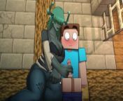 Hornycraft Warden Lady First Time Hand Job With Steve from enderman