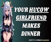 [F4M] Your Hucow Girlfriend Makes Dinner | Nursing Girlfriend ASMR Audio Roleplay from best breast milk girl in world