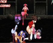 Futa Squigly and Ryougi Vs Ako and Mai from mugen sex