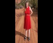 Red Dress piss and nude from full naked rhinna spike