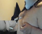 More Crossdressing Superchub playing with their fat hairy fupa and tits. 2 camera test. from ssbhm