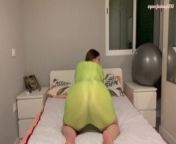 Spandex suit farting from spandex