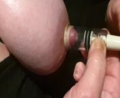 Nipple pumps, oil, bondage, some lactation - Full video! from alice 2nd video lactating milk auto drip
