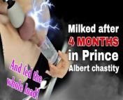 Femdom Chastity Cage Milking After 4 Months Vibrator FLR Humiliation Mistress Cumshot Handjob Edged from ulr