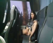 Risky Public Bus Girl Masturbation Of Hairy Pussy! Many People Around! from boy seducing girl in bus