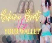 Bikini VS Your Wallet (Preview) Femdom Mesmerize Mind Fuck JOI Ass Worship from mesmerizing shedevil mind control joi
