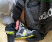 Cock play with trashed furry Osiris NYC 83 shoes and gloves from xxxbfenglish hd