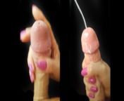 Milf making a handjob. Huge sperm ejacujation. Spitting and massage. Amateur couple. from xxx desi mega