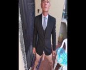 I jerk off before going to a wedding from hous made sex