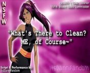【NSFW Bleach Audio RP】 You Agree to Help Clean Up Yoruichi's Hot & Sweaty Body~ 【F4M】 from bleach bambietta