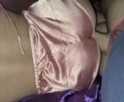 Waking him up with sexy ass in silk from sateg