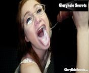 GloryholeSecrets - Redhead Hot Nerdy Babe Goes To The Gloryhole from mature indian aunty uncle voyeur sex